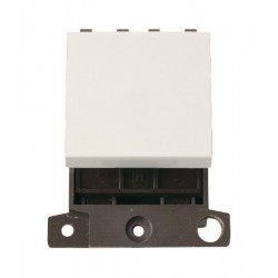 MiniGrid Polar White Ingot 20A Twin Width Double Pole Switch Module MiniGrid Polar White Ingot 20A Twin Width Double Pole Switch Module