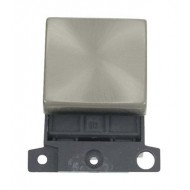 MiniGrid Satin Chrome Ingot 20A Twin Width Double Pole Switch Module MiniGrid Satin Chrome Ingot 20A Twin Width Double Pole Switch Module