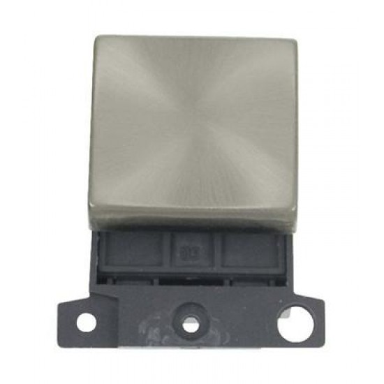 MiniGrid Satin Chrome Ingot 20A Twin Width Double Pole Switch Module MiniGrid Satin Chrome Ingot 20A Twin Width Double Pole Switch Module