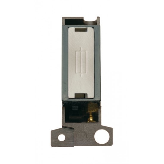 MiniGrid Satin Chrome Ingot 13A Fused Spur Module - Black Insert MiniGrid Satin Chrome Ingot 13A Fused Spur Module - Black Insert