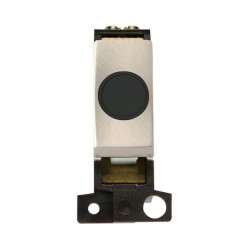 MiniGrid Satin Chrome Ingot 20A Flex Outlet Module - Black Insert