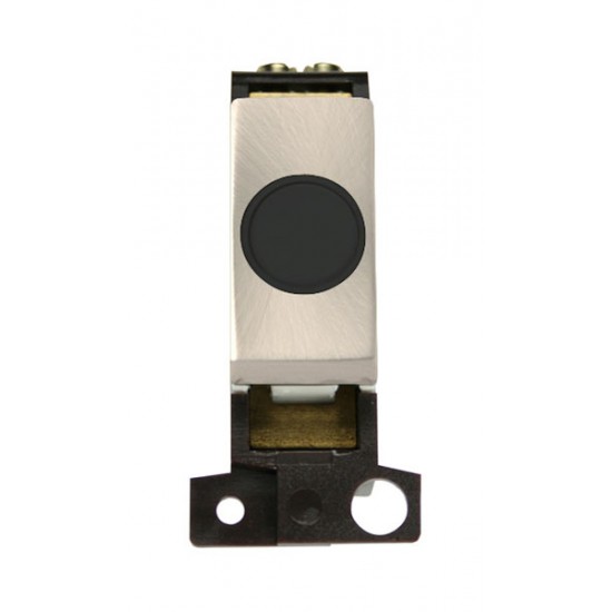 MiniGrid Satin Chrome Ingot 20A Flex Outlet Module - Black Insert MiniGrid Satin Chrome Ingot 20A Flex Outlet Module - Black Insert