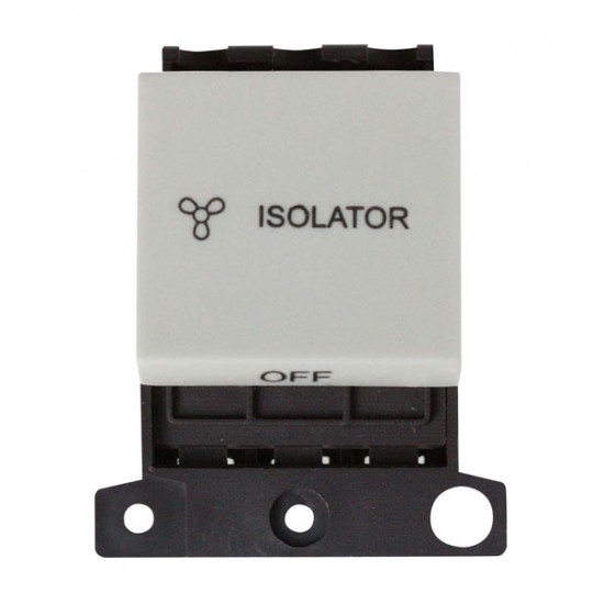 MiniGrid Click White 10A 3 Pole Fan Isolation Switch Module