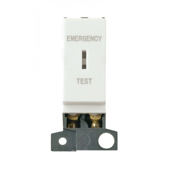 MiniGrid Click White 10AX Double Pole EMERGENCY TEST Keyswitch Module MiniGrid Click White 10AX Double Pole EMERGENCY TEST Keyswitch Module