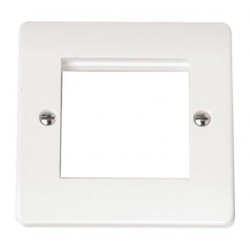 1 GANG TWIN APERTURE FOR UP TO 2 MEDIA MODULES