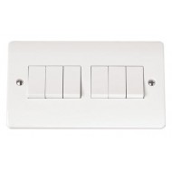 10AX 6 GANG 2 WAY PLATE SWITCH 10AX 6 GANG 2 WAY PLATE SWITCH