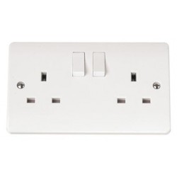 13A 2 GANG DP SWITCHED SOCKET OUTLET (TWIN EARTH)