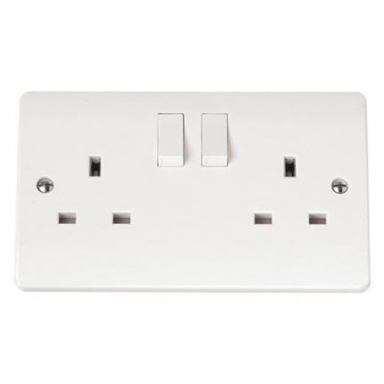 13A 2 GANG DP SWITCHED SOCKET OUTLET (TWIN EARTH)