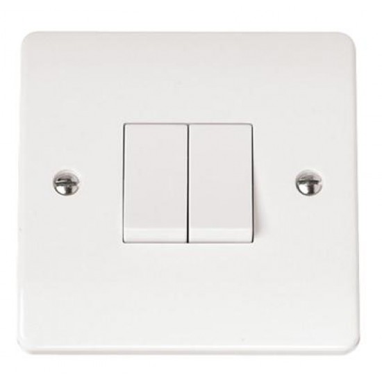 2 GANG 2 WAY PLATE SWITCH 10AX 2 GANG 2 WAY PLATE SWITCH 10AX