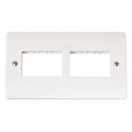 2 GANG PLATE (3+3) APERTURE