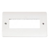 2 GANG PLATE 6 IN-LINE APERTURE 2 GANG PLATE 6 IN-LINE APERTURE