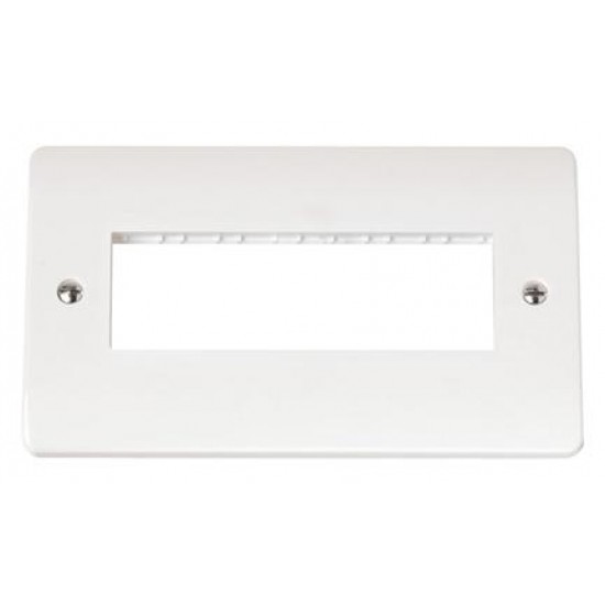 2 GANG PLATE 6 IN-LINE APERTURE