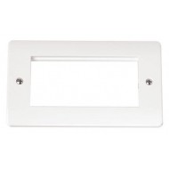 2 GANG QUAD APERTURE FOR UP TO 4 MEDIA MODULES 2 GANG QUAD APERTURE FOR UP TO 4 MEDIA MODULES
