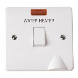 20A DOUBLE POLE SWITCH WITH NEON 'WATER HEATER' 20A DOUBLE POLE SWITCH WITH NEON 'WATER HEATER'