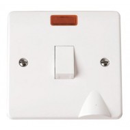 20A DOUBLE POLE SWITCH WITH NEON