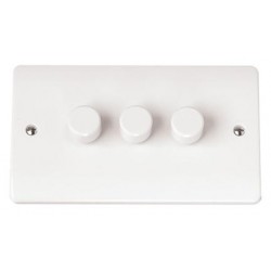 3 GANG 2 WAY 250Va RESISTIVE/INDUCTIVE DIMMER