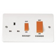 50A COOKER SWITCH WITH 13A SWITCHED SOCKET OUTLET 50A COOKER SWITCH WITH 13A SWITCHED SOCKET OUTLET