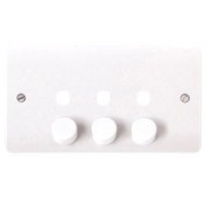 MODE 3 GANG DOUBLE DIMMER PLATE & KNOBS MODE 3 GANG DOUBLE DIMMER PLATE & KNOBS