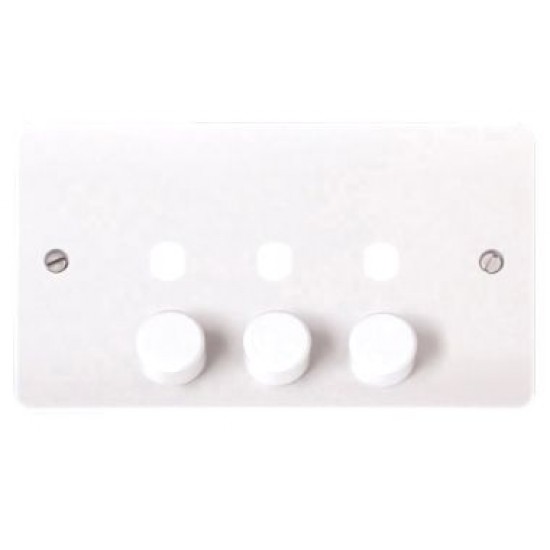 MODE 3 GANG DOUBLE DIMMER PLATE & KNOBS