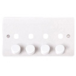 MODE 4 GANG DOUBLE DIMMER PLATE & KNOBS MODE 4 GANG DOUBLE DIMMER PLATE & KNOBS