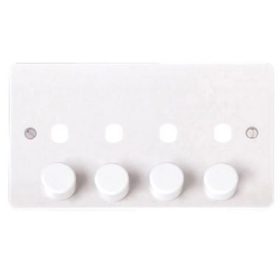 MODE 4 GANG DOUBLE DIMMER PLATE & KNOBS MODE 4 GANG DOUBLE DIMMER PLATE & KNOBS