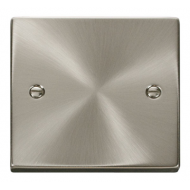Click Deco Victorian satin chrome 1-GANG BLANK PLATE Click Deco Victorian satin chrome 1-GANG BLANK PLATE