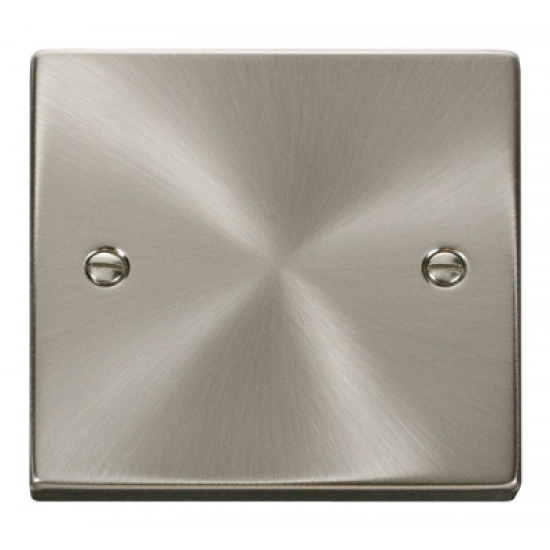 Click Deco Victorian satin chrome 1-GANG BLANK PLATE Click Deco Victorian satin chrome 1-GANG BLANK PLATE