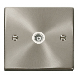 Click Deco Victorian satin chrome 1-GANG ISOLATED COAXIAL SOCKET Click Deco Victorian satin chrome 1-GANG ISOLATED COAXIAL SOCKET