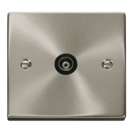 Click Deco Victorian satin chrome 1-GANG ISOLATED COAXIAL SOCKET Click Deco Victorian satin chrome 1-GANG ISOLATED COAXIAL SOCKET