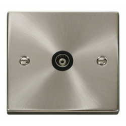 Click Deco Victorian satin chrome 1-GANG ISOLATED COAXIAL SOCKET Click Deco Victorian satin chrome 1-GANG ISOLATED COAXIAL SOCKET