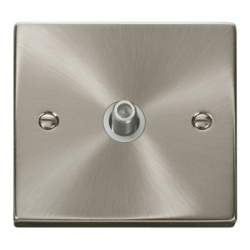Click Deco Victorian satin chrome 1 GANG SATELLITE SOCKET WH
