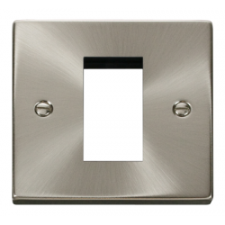 Click Deco Victorian satin chrome 1 GANG SINGLE APERTURE FOR MEDIA MOD