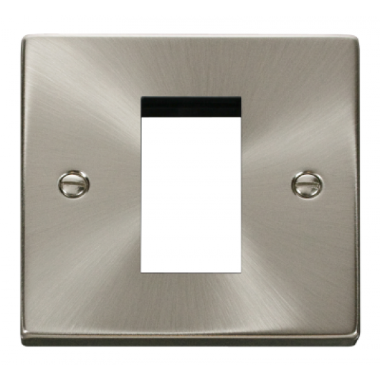 Click Deco Victorian satin chrome 1 GANG SINGLE APERTURE FOR MEDIA MOD