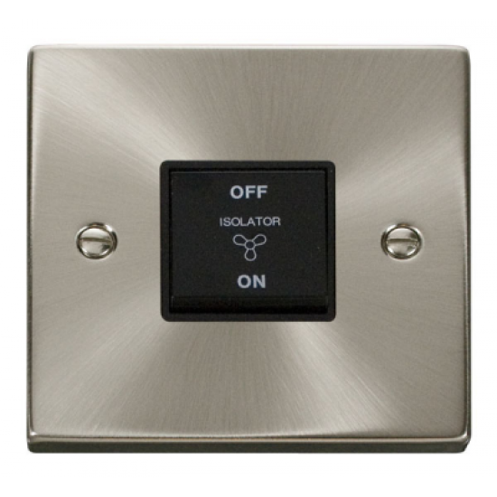 Click Deco Victorian satin chrome 10A 1 GANG 3 POLE FAN ISOLATION SWITCH Click Deco Victorian satin chrome 10A 1 GANG 3 POLE FAN ISOLATION SWITCH