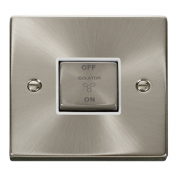 Click Deco Victorian satin chrome 10A 1GANG 3 POLE INGOT SW