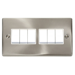 Click Deco Victorian satin chrome 10A 6-GANG 2-WAY SWITCH Click Deco Victorian satin chrome 10A 6-GANG 2-WAY SWITCH