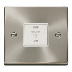 Click Deco Victorian satin chrome 10A FAN ISOLATION SWITCH Click Deco Victorian satin chrome 10A FAN ISOLATION SWITCH