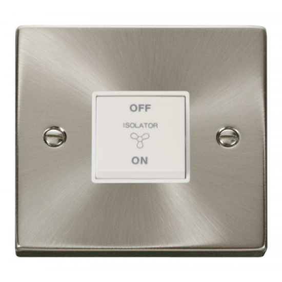Click Deco Victorian satin chrome 10A FAN ISOLATION SWITCH