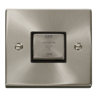 Click Deco Victorian satin chrome 10A Ingot 3 Pole Fan Isolation Plate Switch Click Deco Victorian satin chrome 10A Ingot 3 Pole Fan Isolation Plate Switch