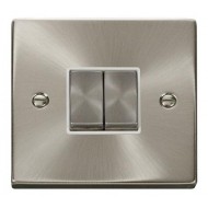 Click Deco Victorian satin chrome 10AX INGOT 2-GANG 2-WAY SWITCH Click Deco Victorian satin chrome 10AX INGOT 2-GANG 2-WAY SWITCH