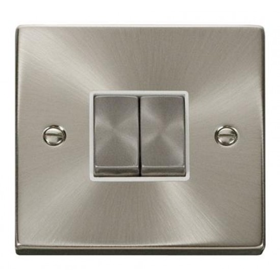 Click Deco Victorian satin chrome 10AX INGOT 2-GANG 2-WAY SWITCH Click Deco Victorian satin chrome 10AX INGOT 2-GANG 2-WAY SWITCH