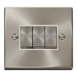 Click Deco Victorian satin chrome 10AX INGOT 3-GANG 2-WAY SWITCH Click Deco Victorian satin chrome 10AX INGOT 3-GANG 2-WAY SWITCH