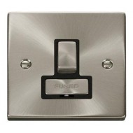 Click Deco Victorian satin chrome 13A Ingot DP Switched Fused Connection Unit - Blac Click Deco Victorian satin chrome 13A Ingot DP Switched Fused Connection Unit - Blac
