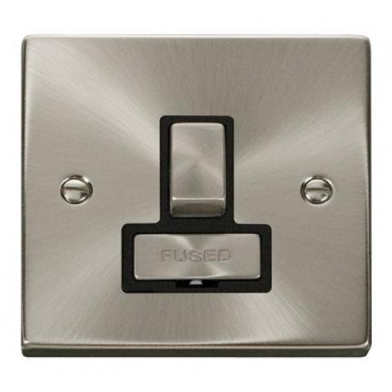 Click Deco Victorian satin chrome 13A Ingot DP Switched Fused Connection Unit - Blac Click Deco Victorian satin chrome 13A Ingot DP Switched Fused Connection Unit - Blac