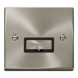 Click Deco Victorian satin chrome 13A Ingot Fused Connection Unit INGOT 13A SPUR W/O FLEX OUTLET