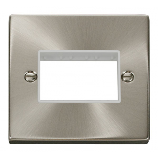 Click Deco Victorian satin chrome 1G PLATE TRIPLE SW APERTURE