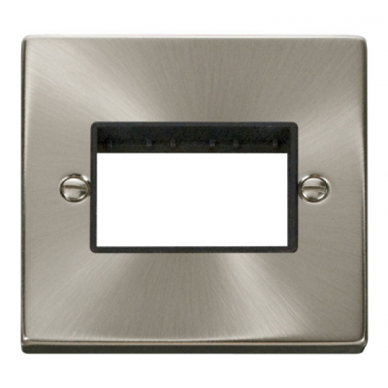 Click Deco Victorian satin chrome 1G PLATE TRIPLE SW APERTURE Click Deco Victorian satin chrome 1G PLATE TRIPLE SW APERTURE