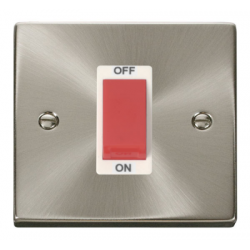 Click Deco Victorian satin chrome 1GANG 45A DP SWITCH