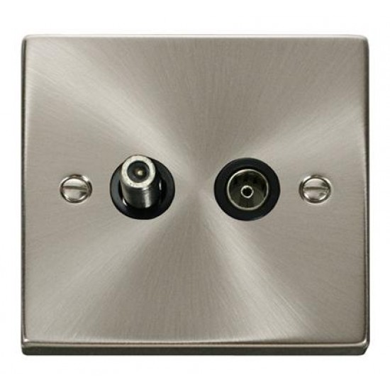 Click Deco Victorian satin chrome 1GANG NON-ISOL SAT+CA Click Deco Victorian satin chrome 1GANG NON-ISOL SAT+CA