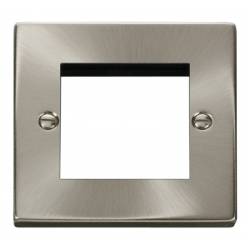 Click Deco Victorian satin chrome 1GANG PLATE FOR DATA MODULES Click Deco Victorian satin chrome 1GANG PLATE FOR DATA MODULES